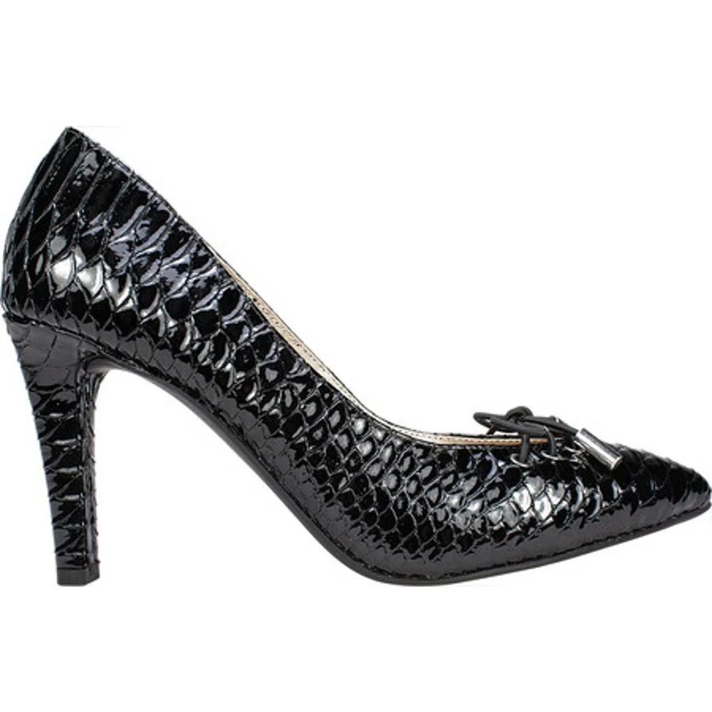 NIB Rialto Sz 7.5M MULLY Patent Leather Snakeskin Shoes Pumps Heels - Picture 5 of 6